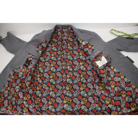 NWT indochino mens 38-40 Made to measure wool sport coat gray two button vented - Picture 8 of 13